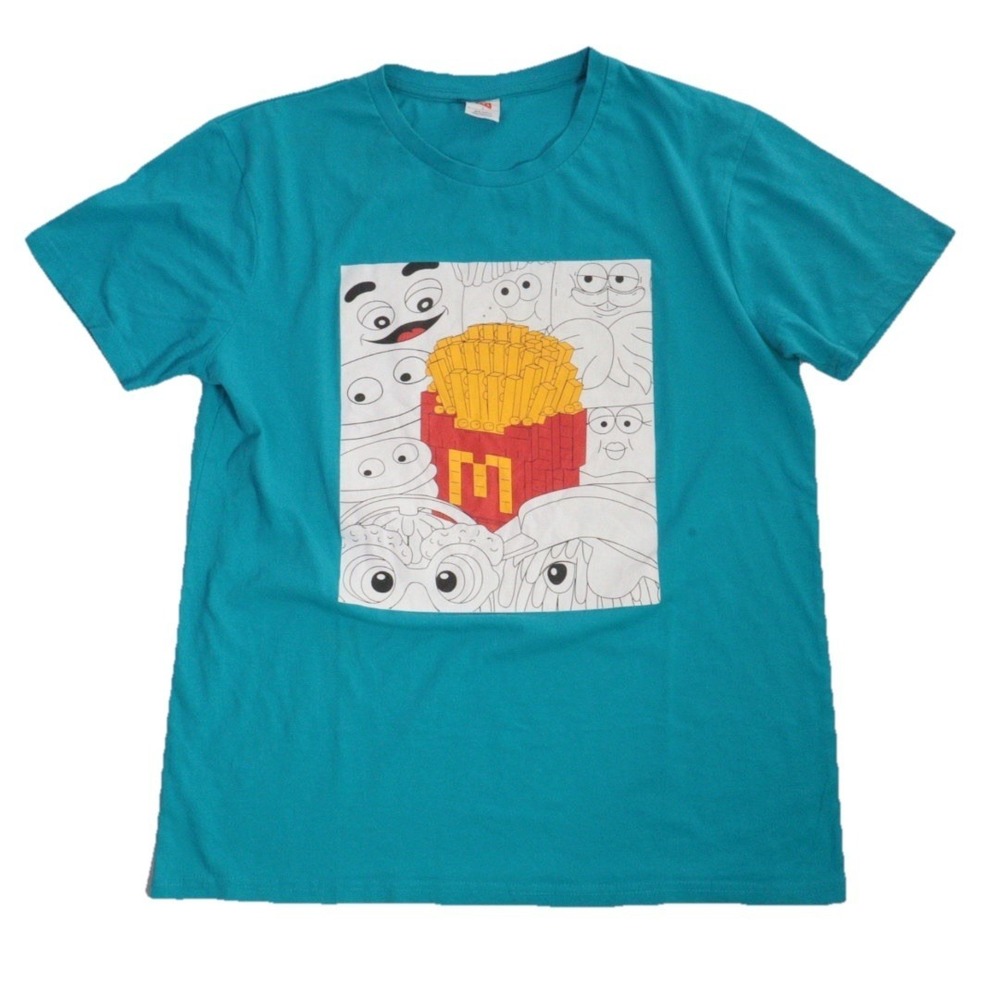 Authentic McDonald's Collector's Cup Edition Crew 2024 Employee T Shirt Blue L